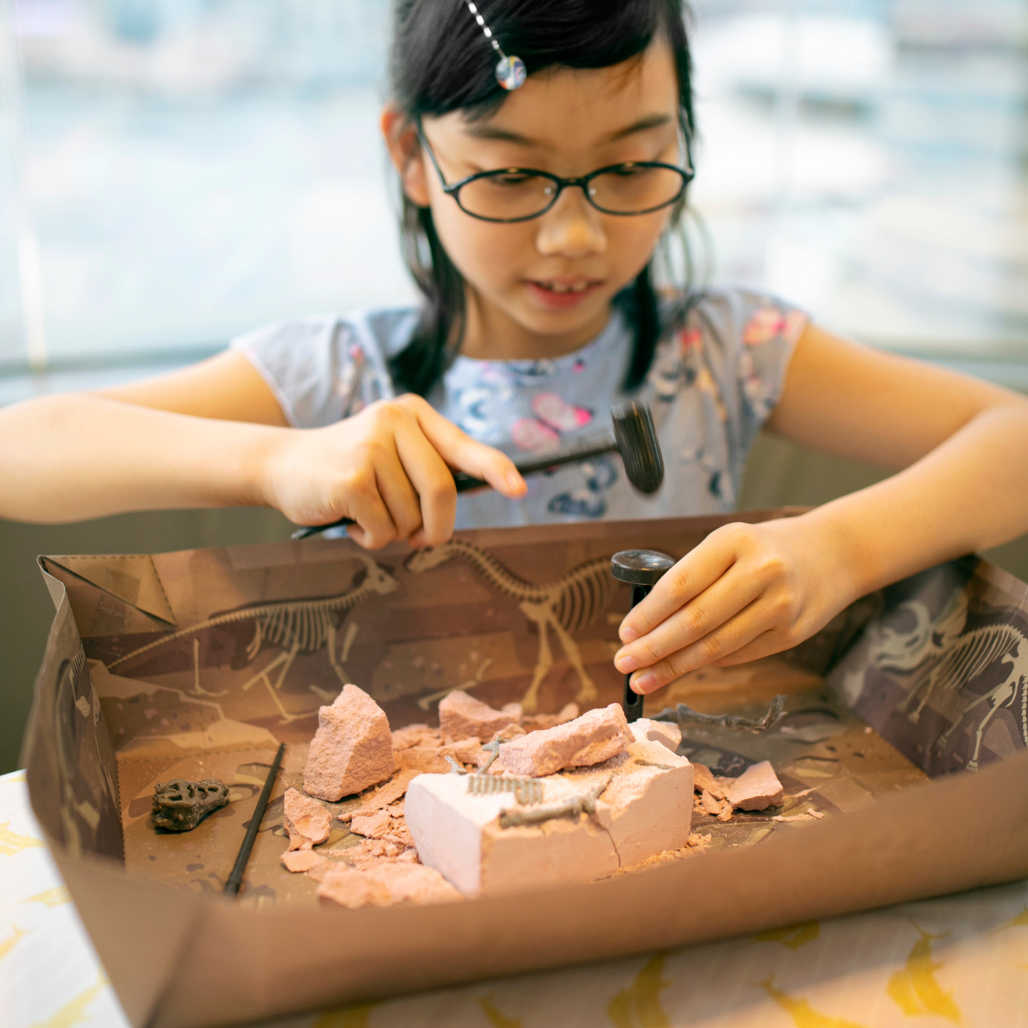 Excava y arma un esqueleto de brachiosaurus