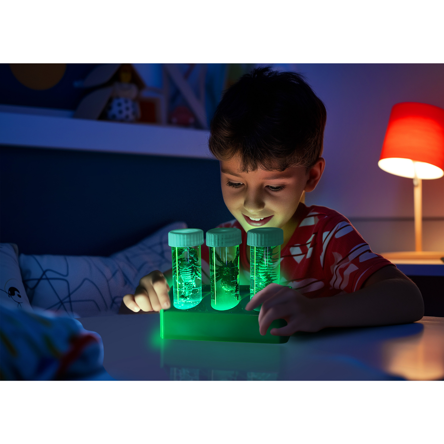 Set de ciencia y experimento crea un laboratorio para criaturas brillantes