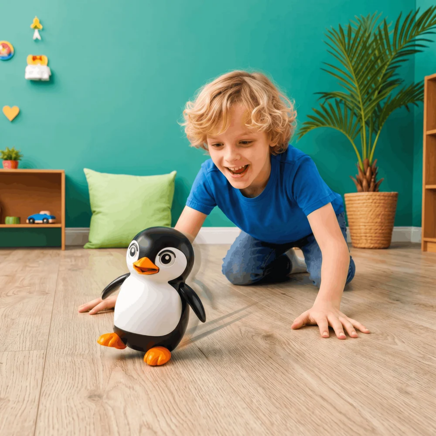 Set de robótica arma un robot de pingüino