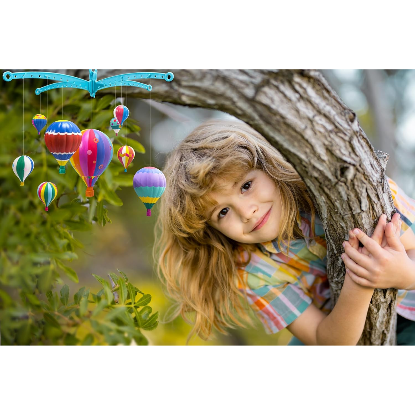 Set crea un móbil modelo globos aerostáticos DIY