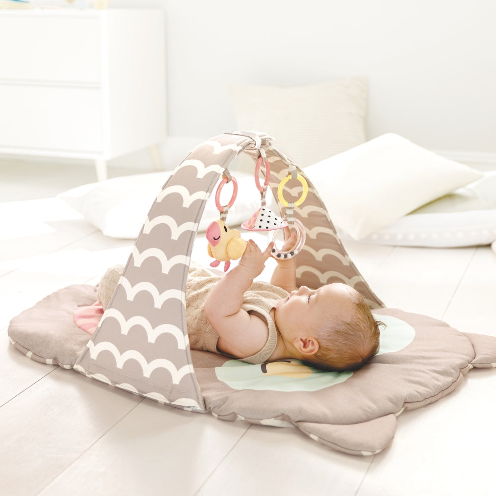 Gimnasio suave para bebés portátil modelo búho