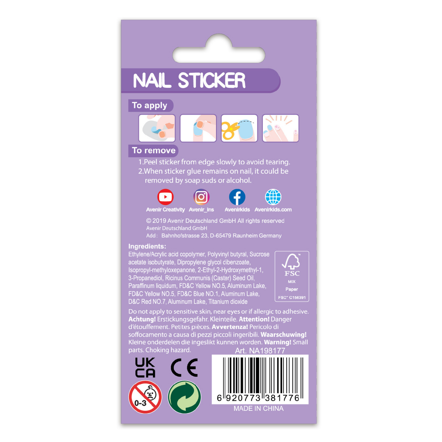 Stickers temporales para uñas modelo flores 38 piezas