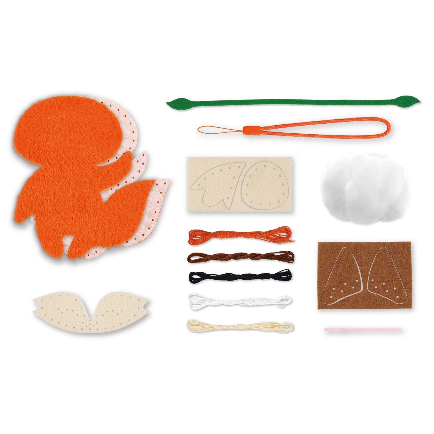 Set crea y cose tu propio llavero modelo zorro DIY