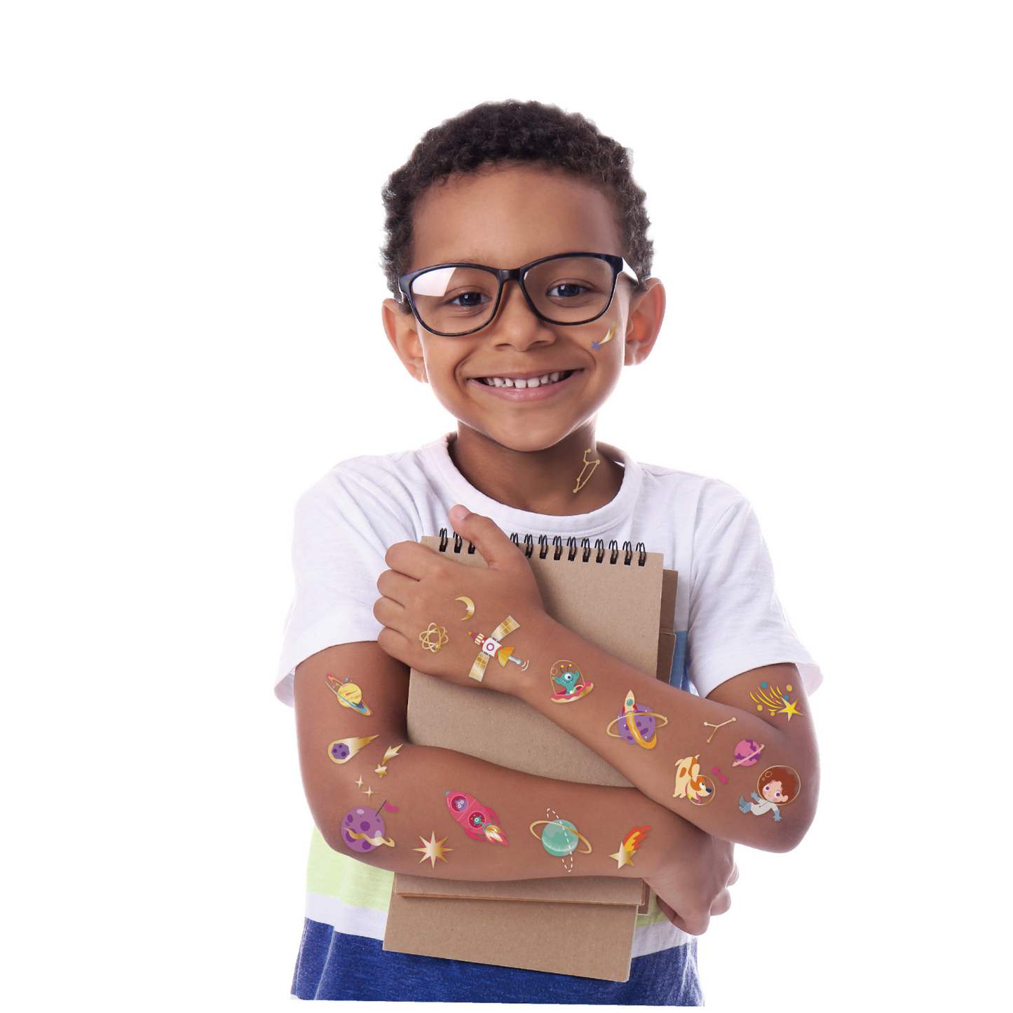 Tatuajes temporales modelo espacio 53 piezas