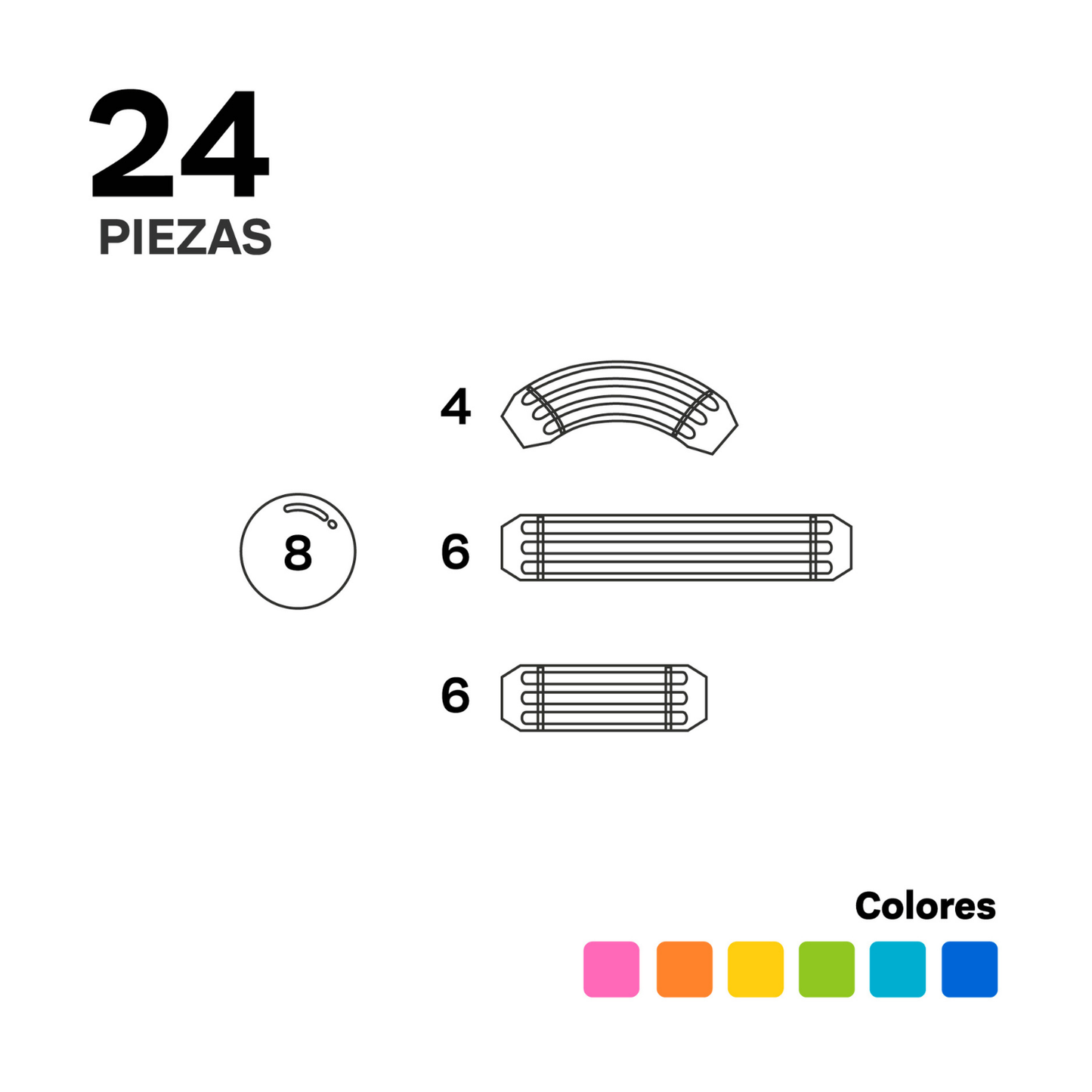 Imanix Set magnético Imabars 24 piezas