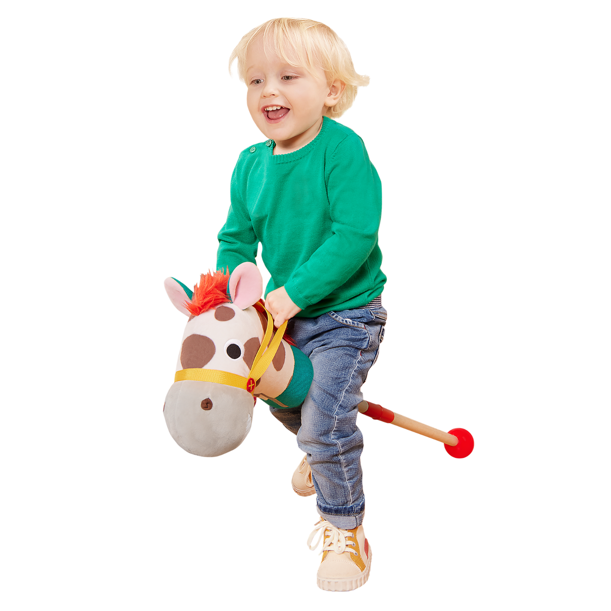 Caballo de palo con cabeza suave Hobby Horse