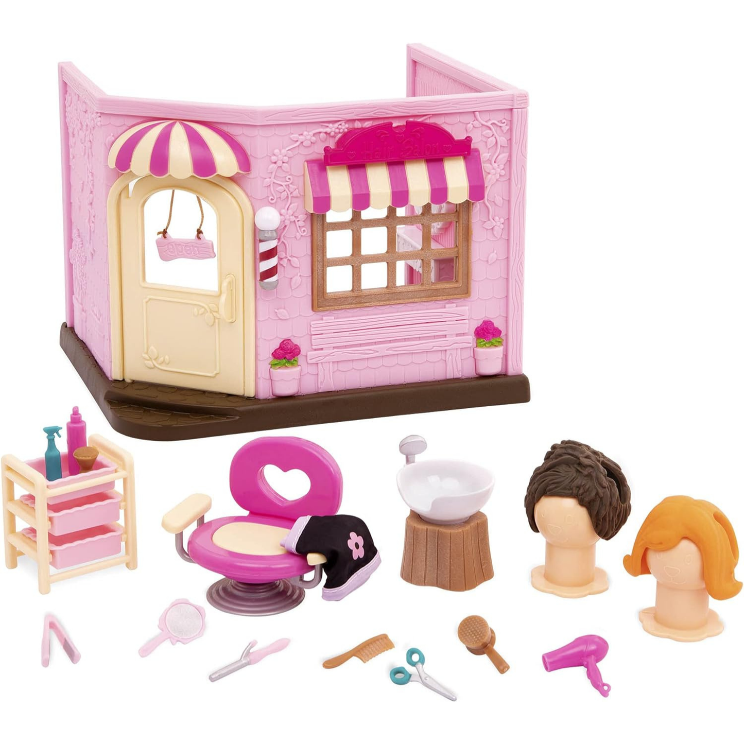 Lil Woodzeez salón de belleza con accesorios nuevo