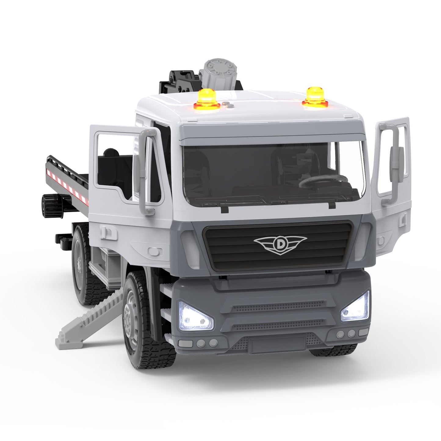 Camión grúa grande blanco