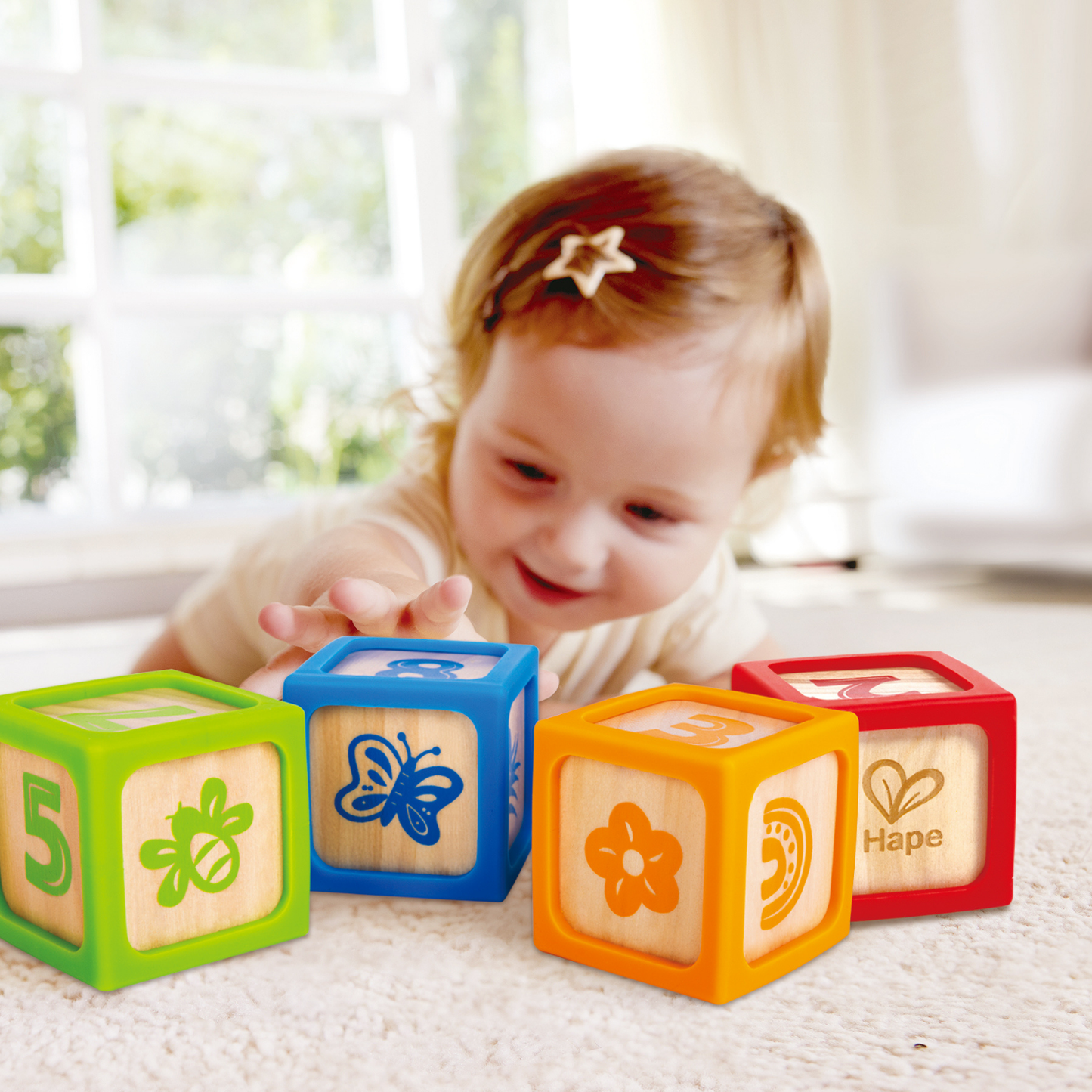 Set de bloques de silicona y madera 04 piezas Play Essentials