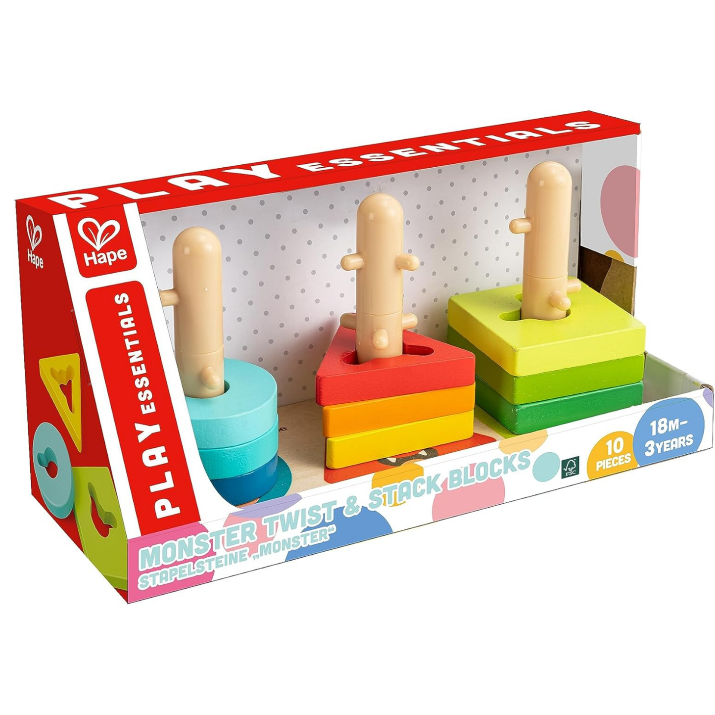 Gira apila y clasifica figuras geométricas 10 piezas Play Essentials