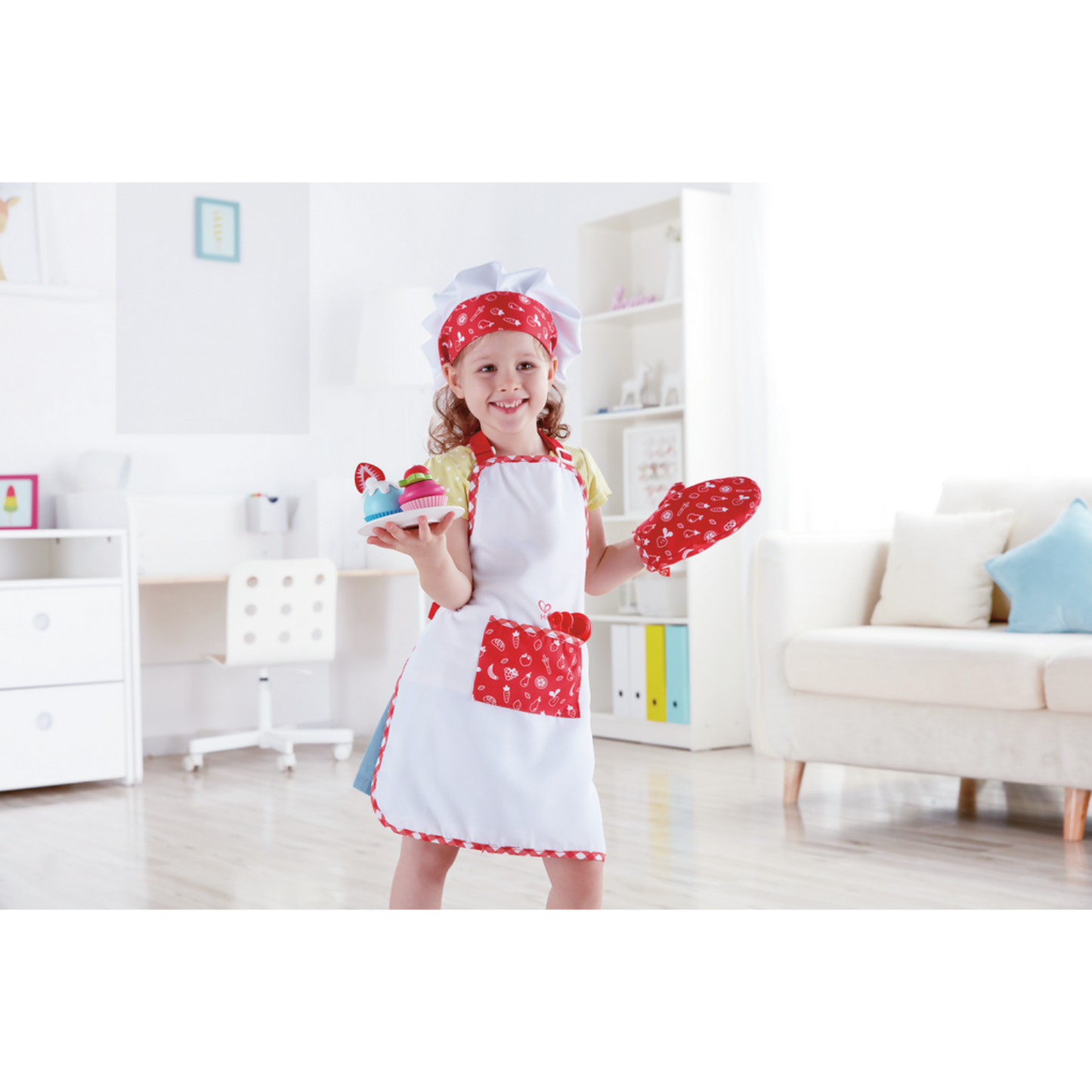 Set de delantal de cocinero con accesorios 05 piezas