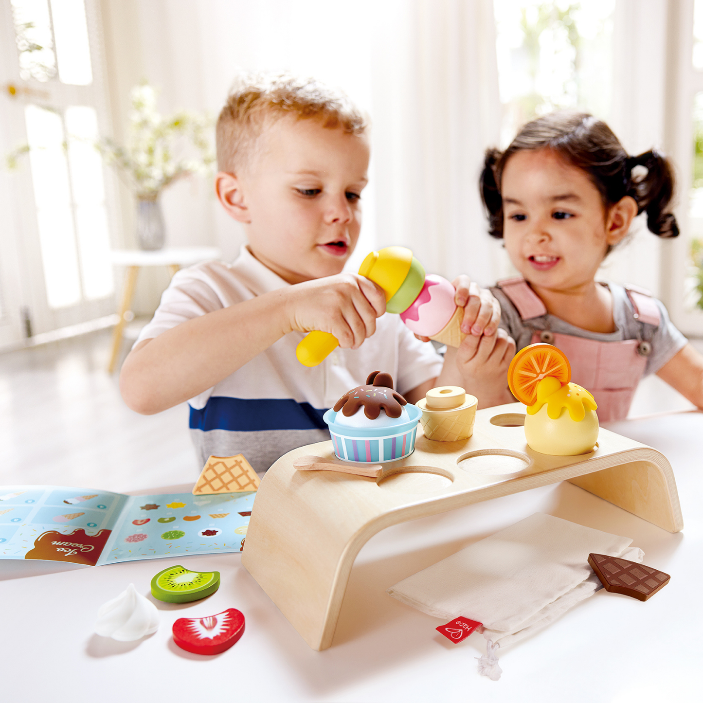 Set de heladería de madera 20 piezas