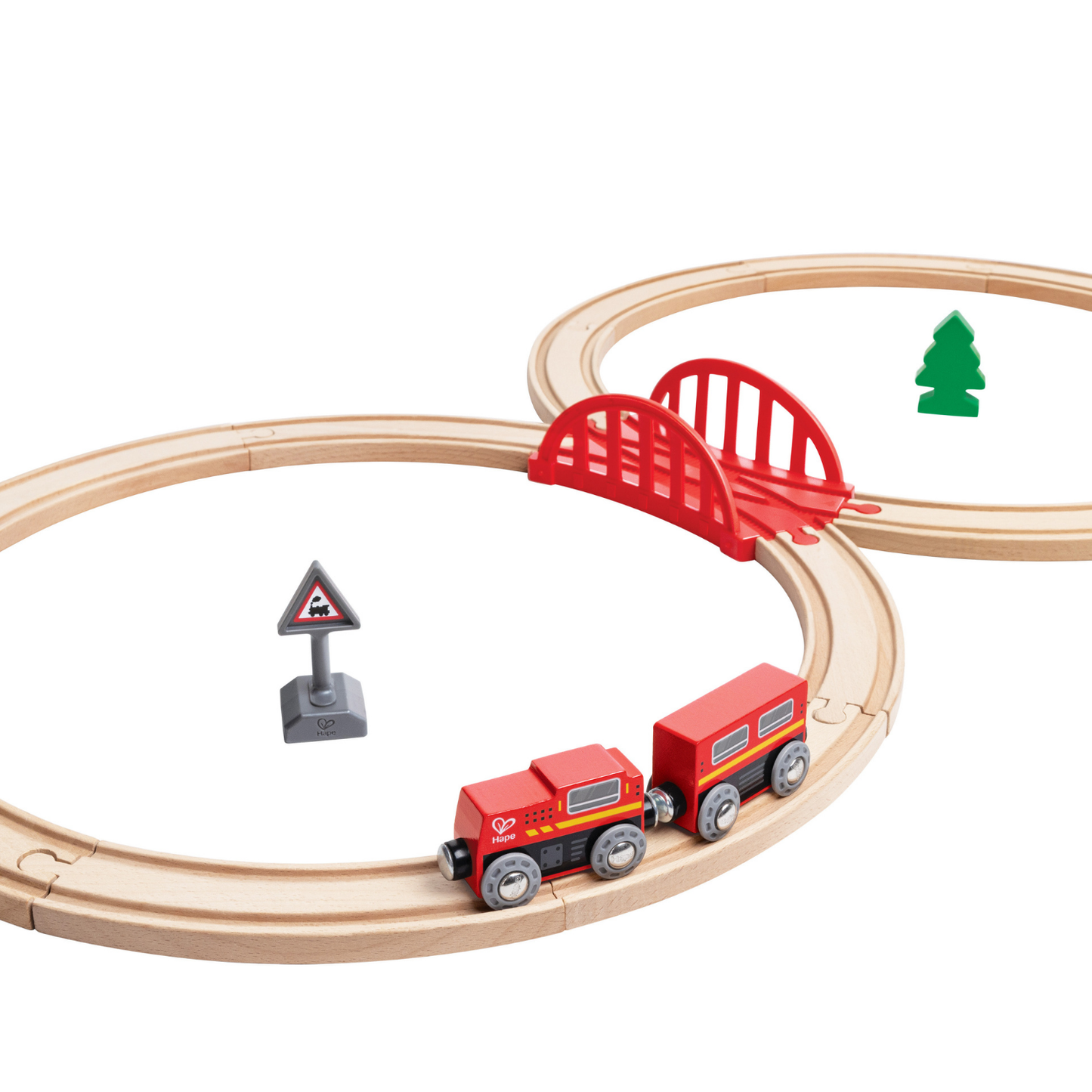 Set ferroviario de madera 19 piezas Play Essentials