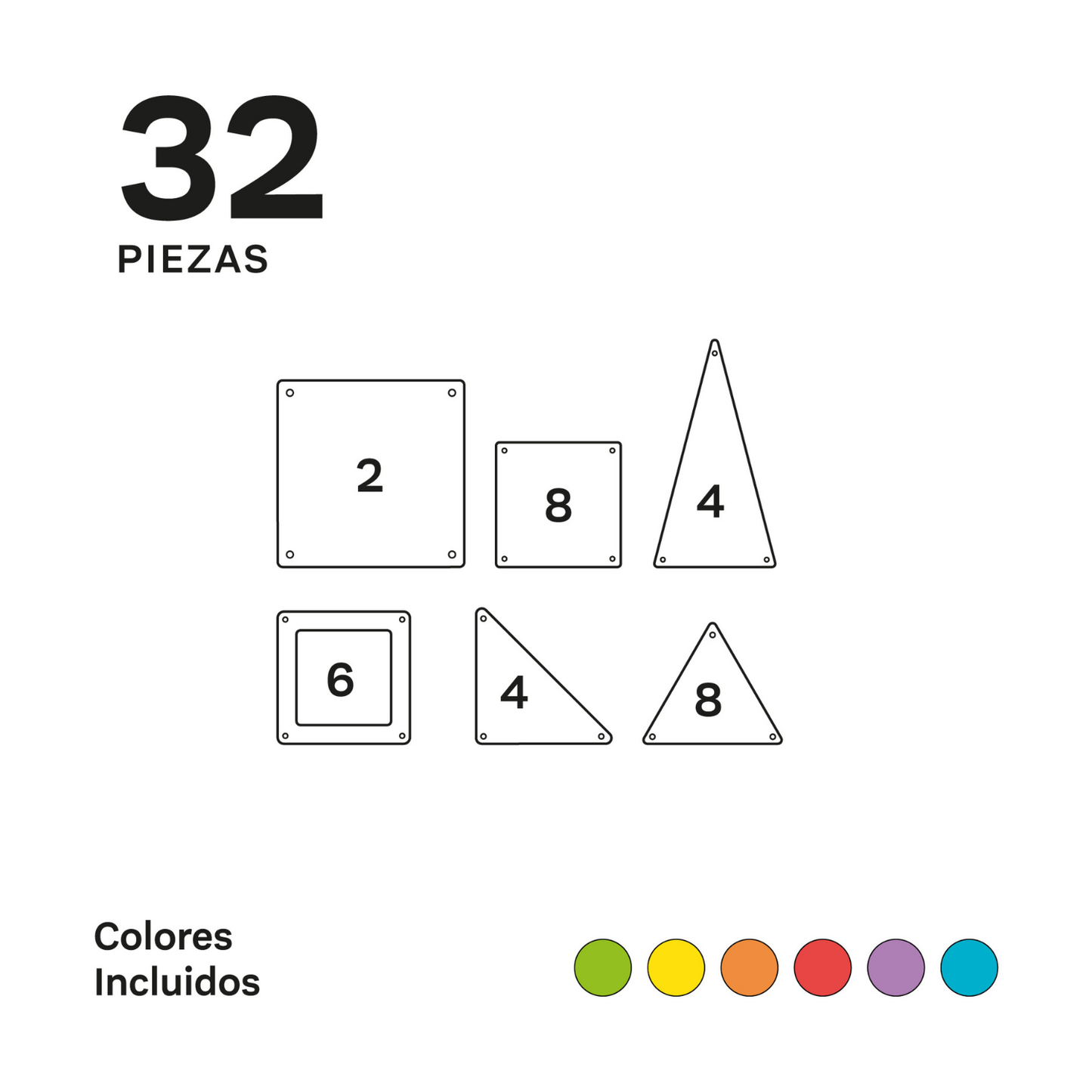 Imanix Set magnético clásico 32 piezas imantadas