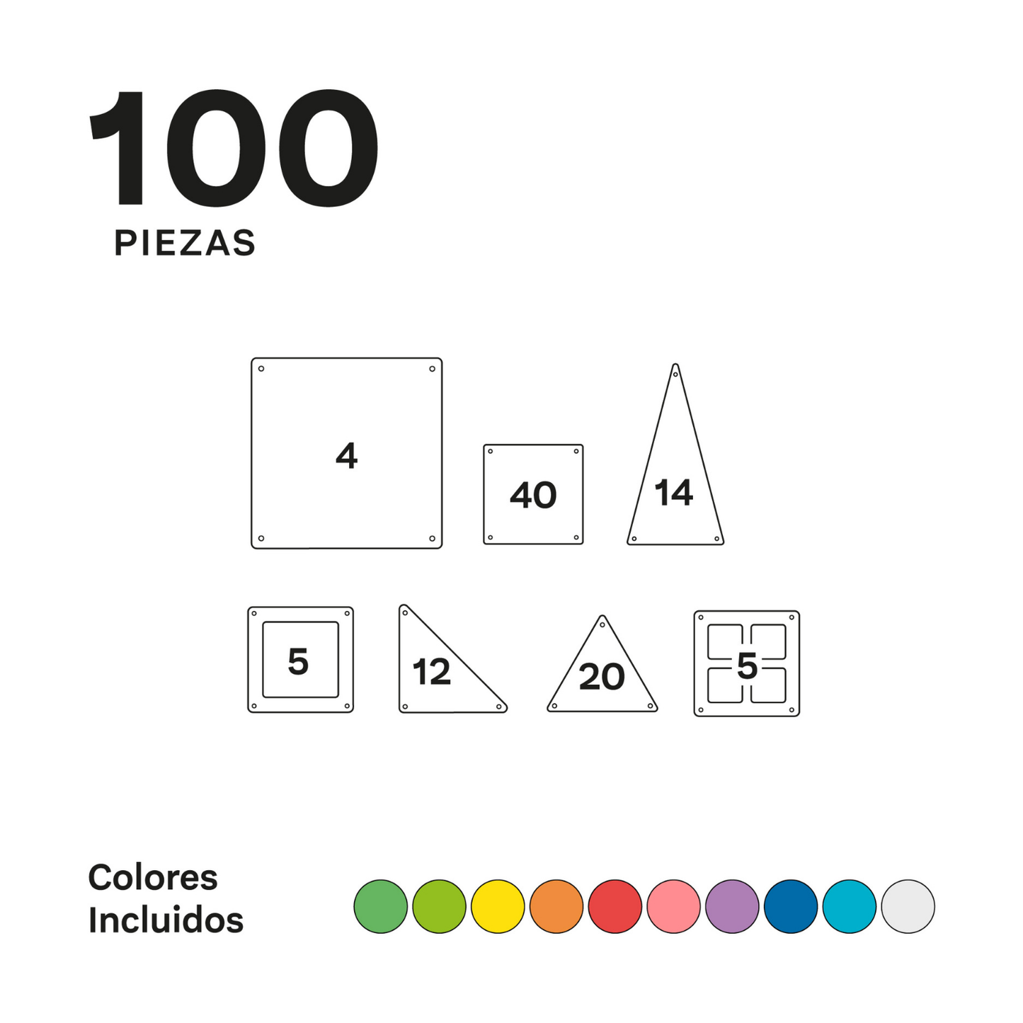 Imanix Set magnético clásico 100 piezas imantadas