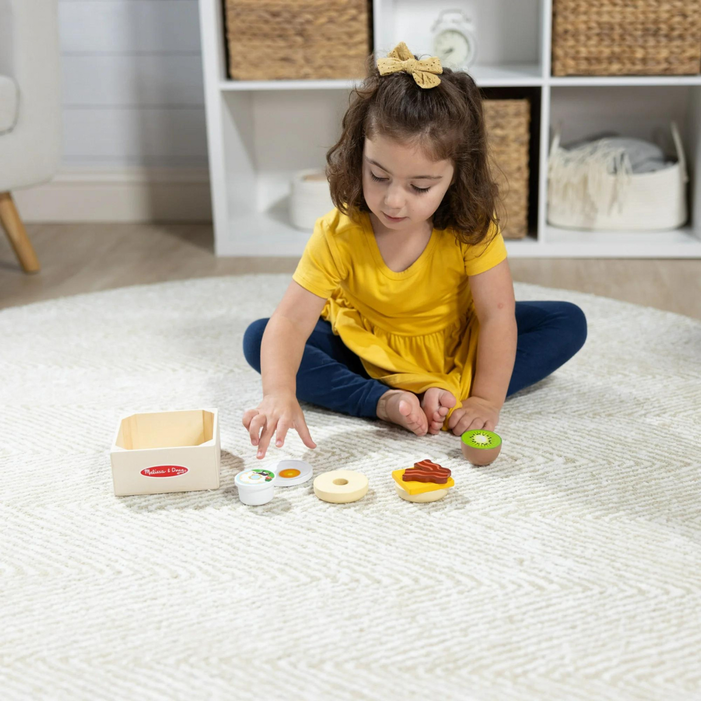 Grupo de comida desayuno de madera 07 piezas