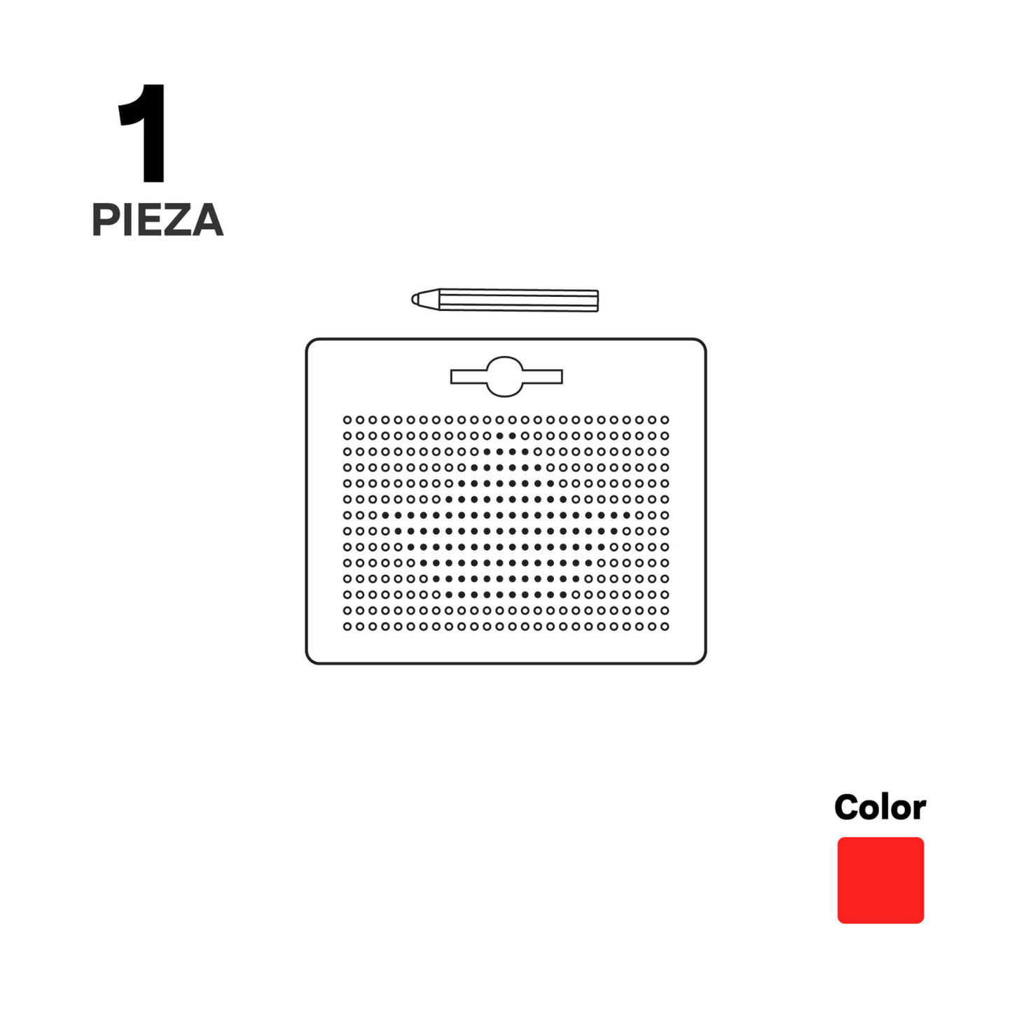 Imanix Imapad rojo circular con lápiz magnético