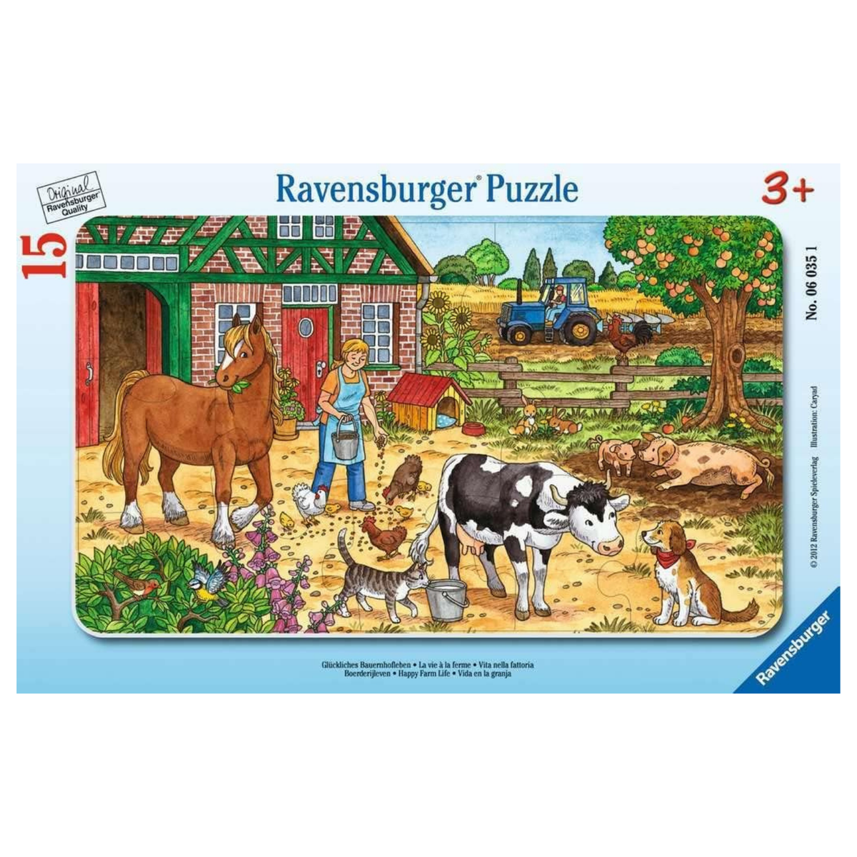Rompecabezas 15 piezas Vida feliz en la granja de Ravensburger