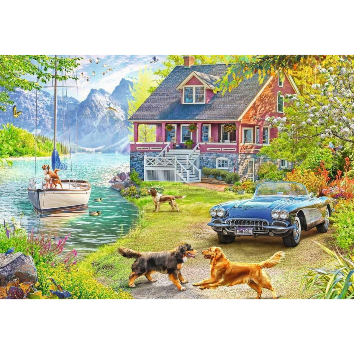Rompecabezas para adulto 200 piezas XL casa de verano en el lago de Ravensburger – vista 2
