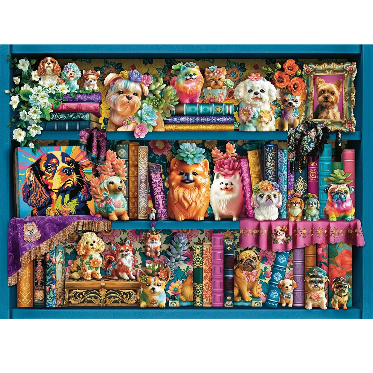 Rompecabezas 500 piezas Perritos de porcelana de Ravensburger – vista 2