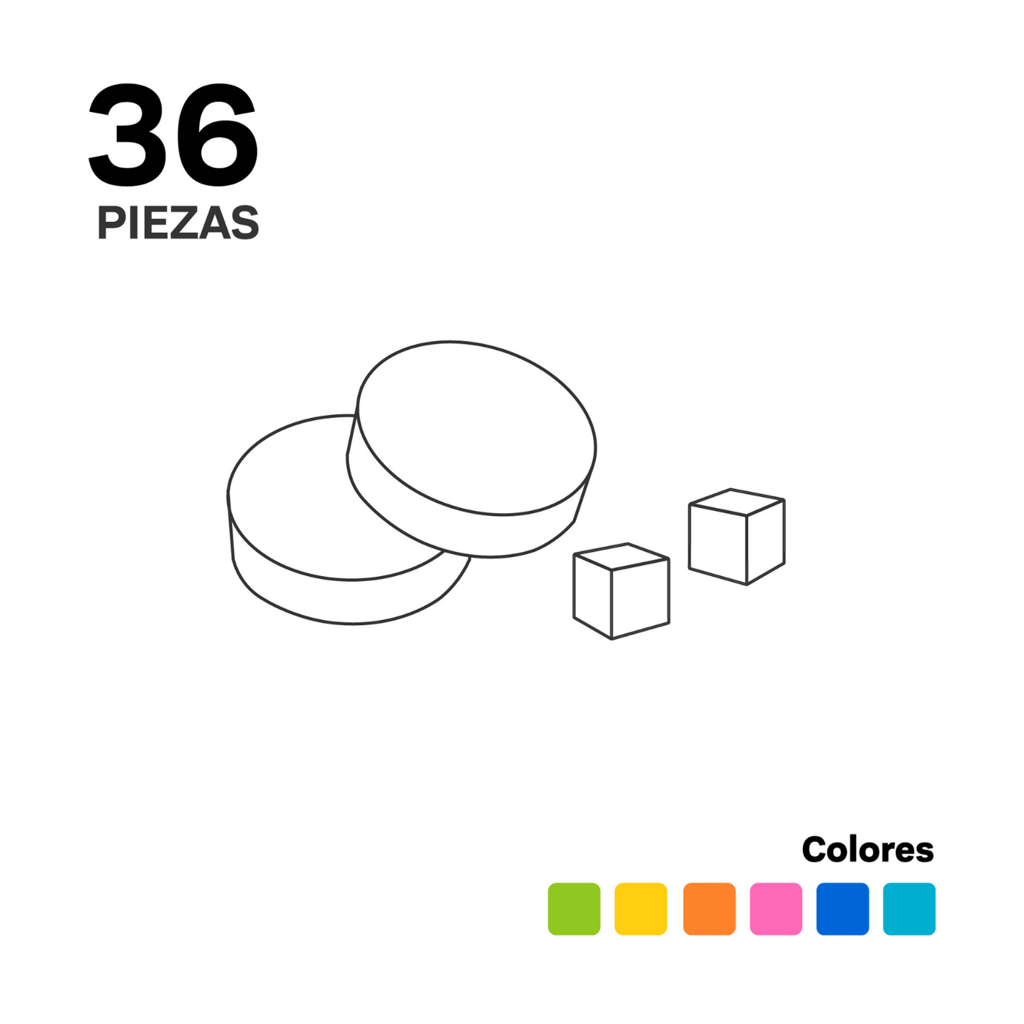 Imanix Juego Imastack 36 piezas imantadas