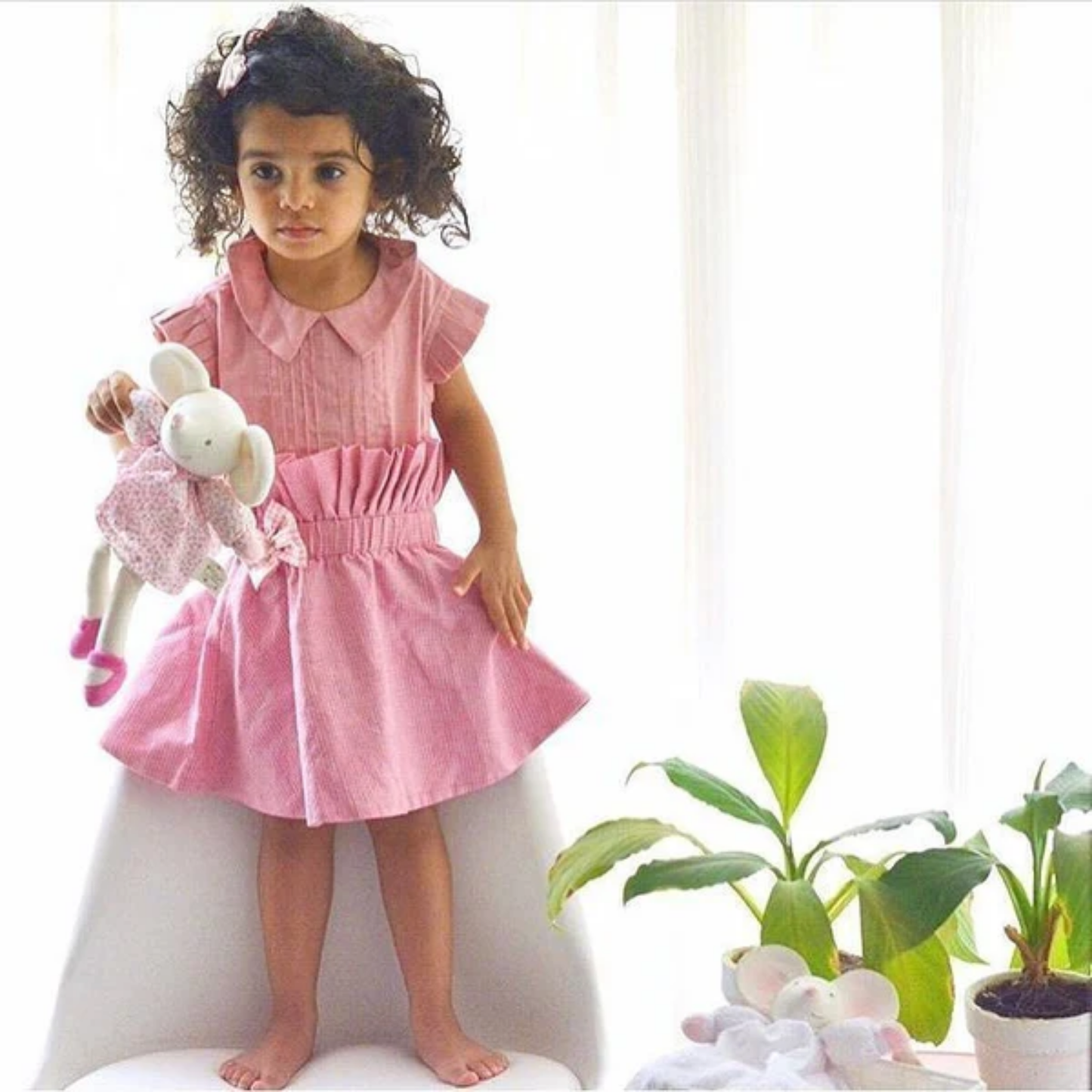 Meiya & Alvin trapito de apego textil y juguete mordedor caucho natural modelo Meiya la ratona