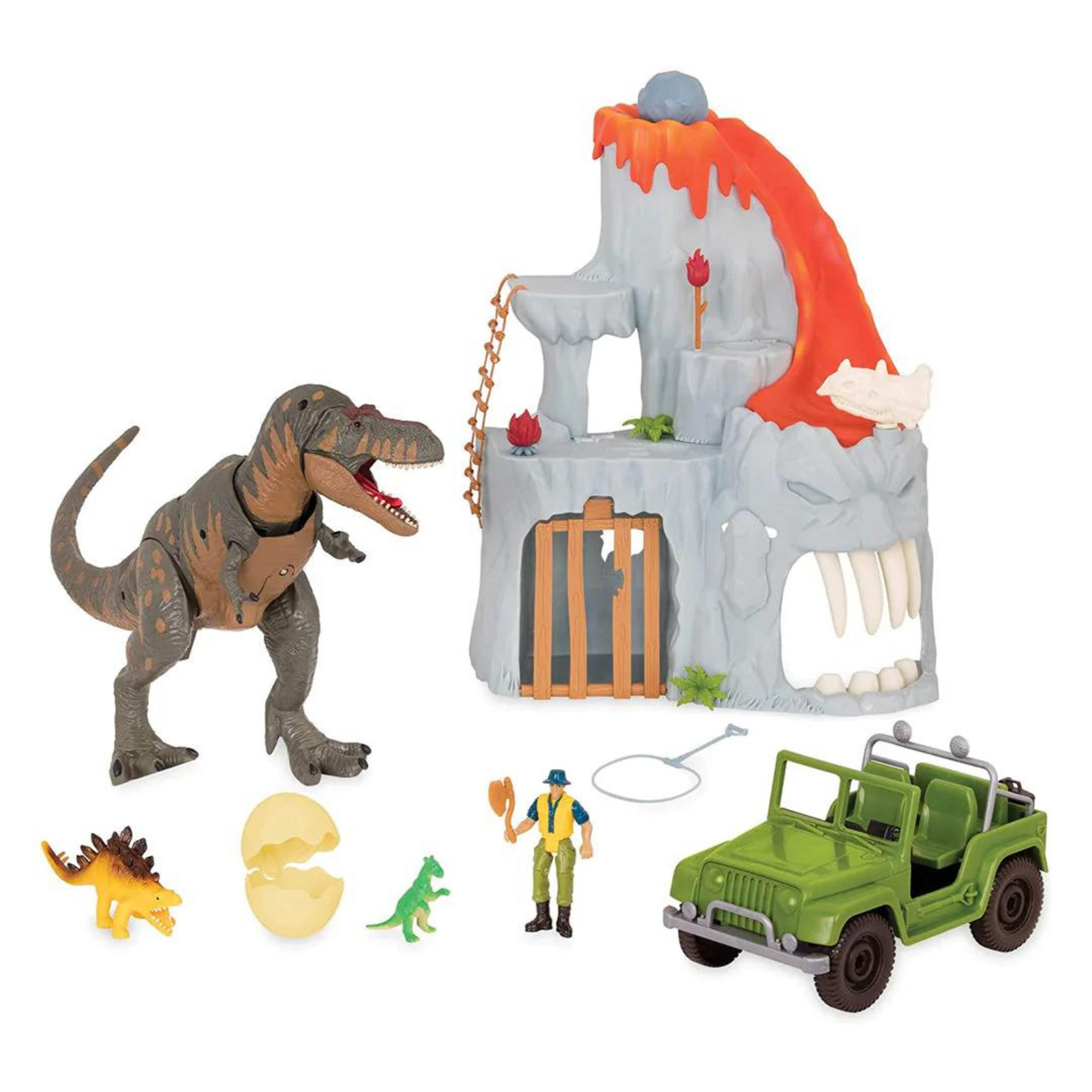 Set de dinosaurio T-Rex con luces y sonido
