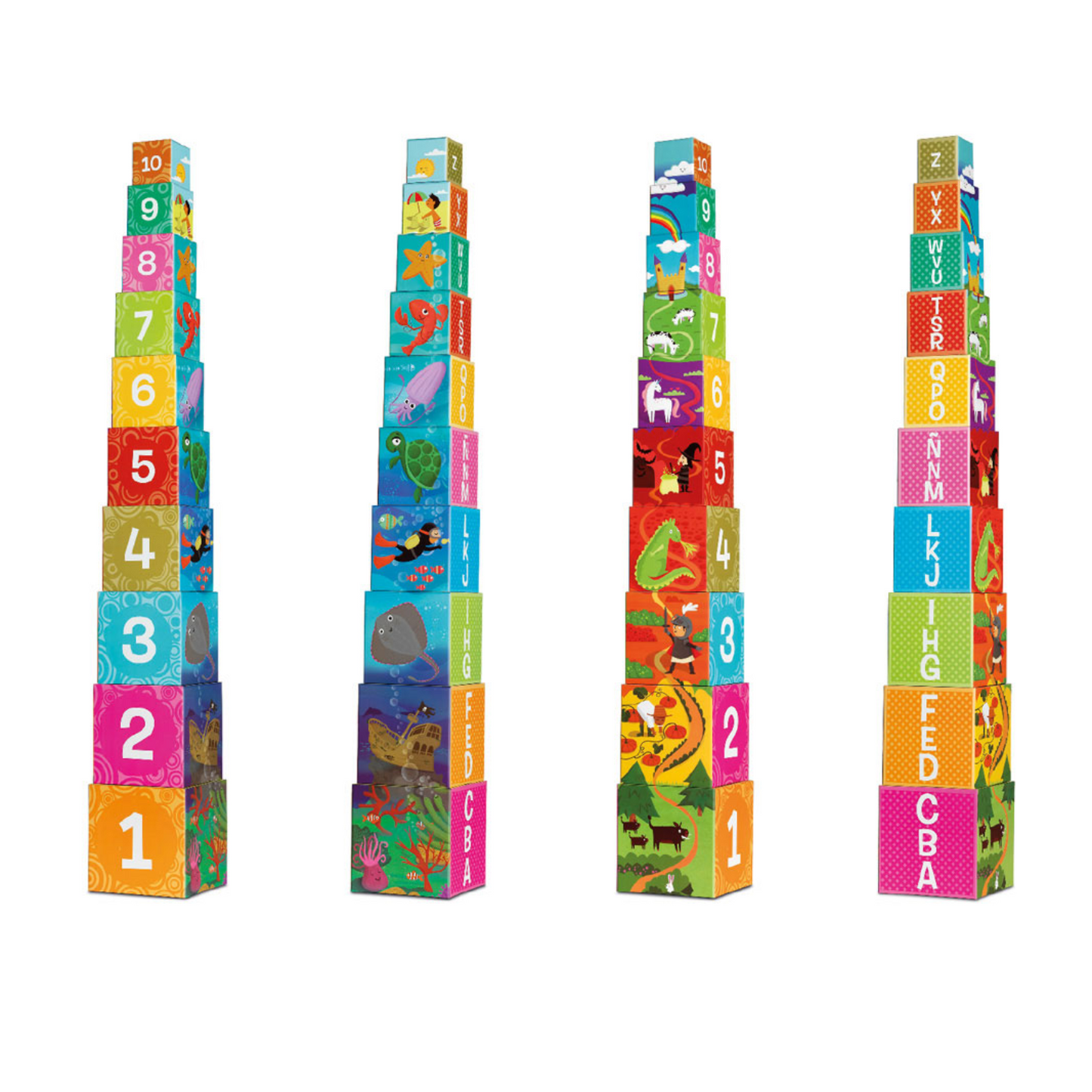 Cubos apilables de cartón