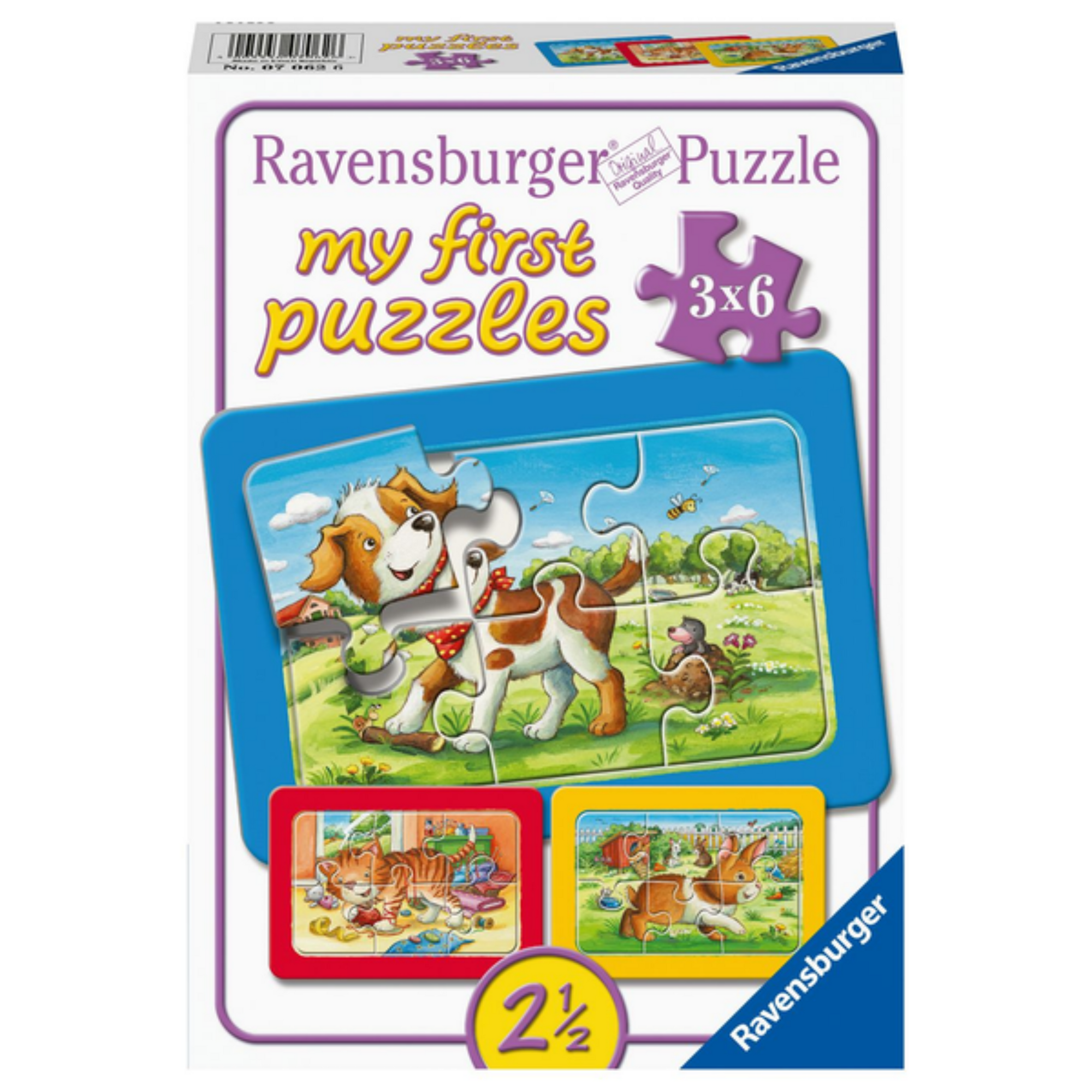 Rompecabezas Mi Primer Puzzle 3x6 piezas Amigos animales