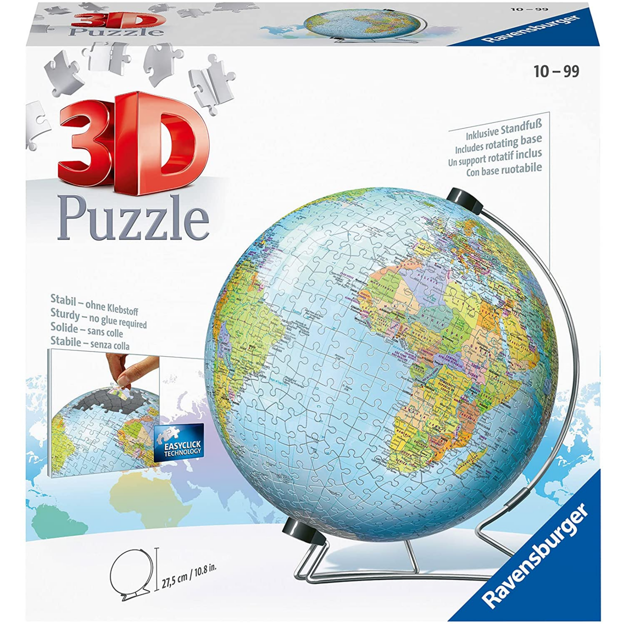 Rompecabezas 3D 540 pz mapamundi