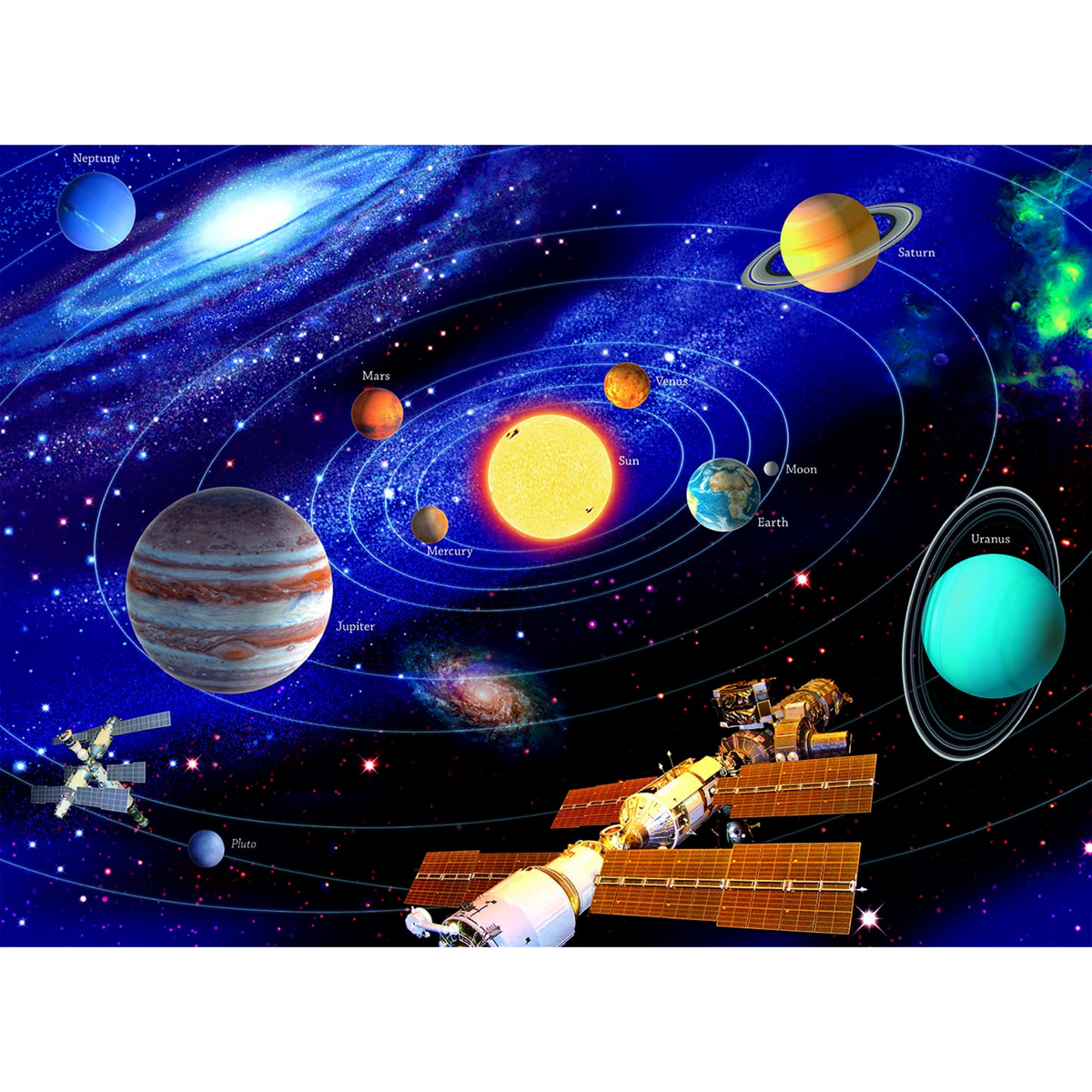 Rompecabezas XXL 200 pz sistema solar de Ravensburger