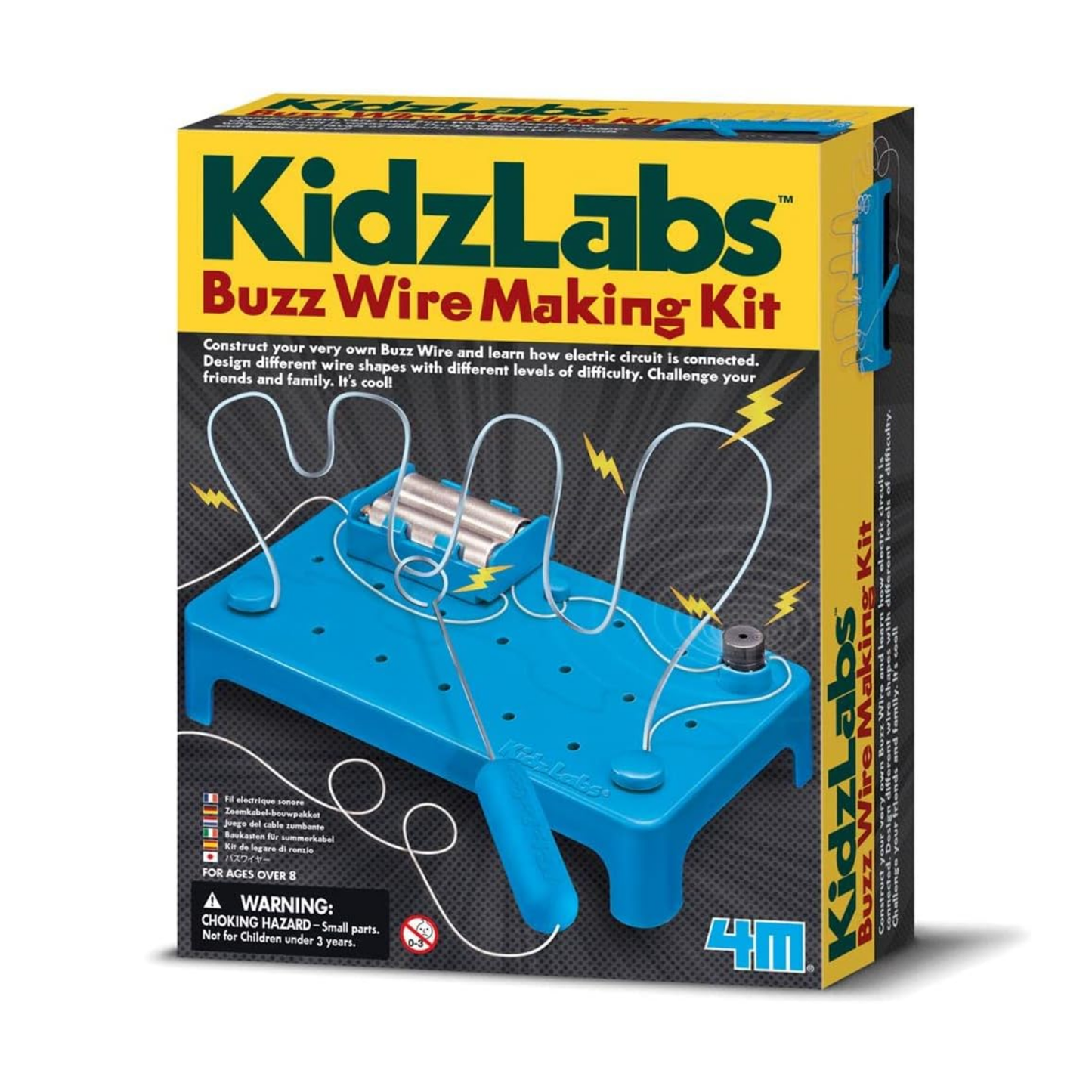 Set de robótica arma un circuito de alambre con zumbido