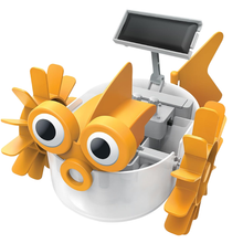 Set de robótica arma un robot acuátiico con energía solar híbrida