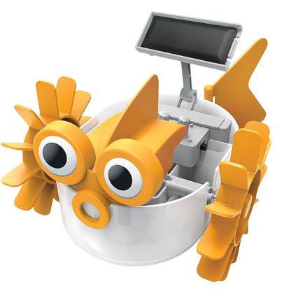 Set de robótica arma un robot acuátiico con energía solar híbrida