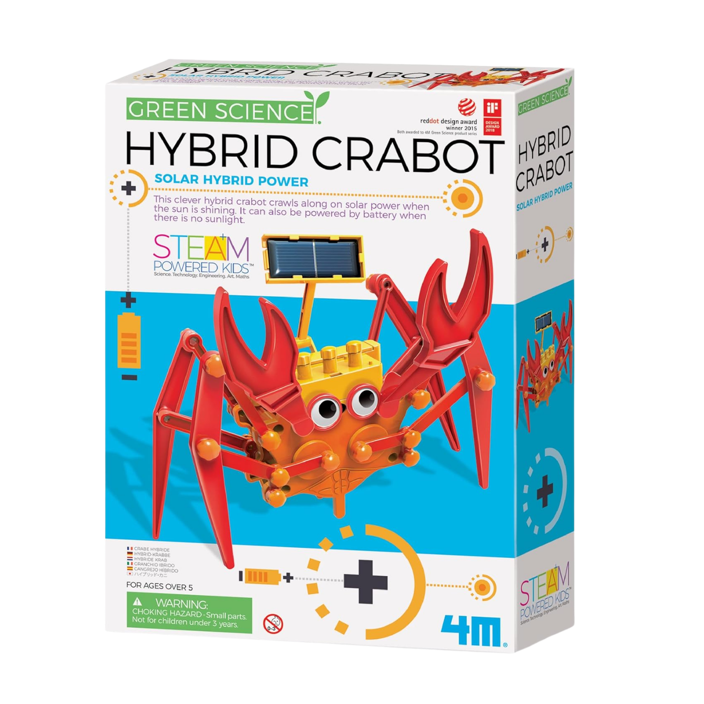 Set de robótica arma un robot híbrido solar de cangrejo