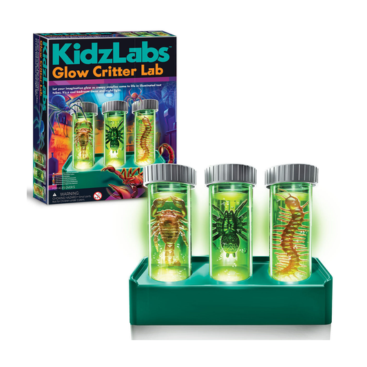 Set de ciencia y experimento crea un laboratorio para criaturas brillantes