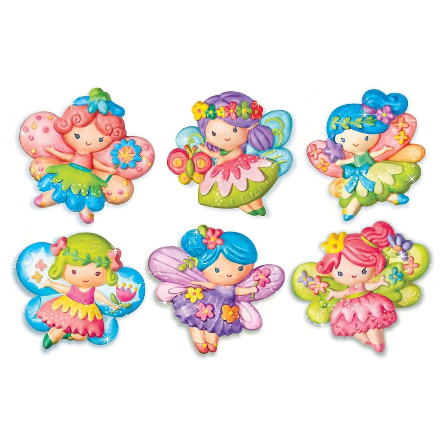 Moldea y pinta figuras modelo hadas brillantes DIY