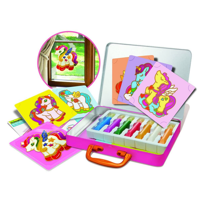Set pinta y decora unicornios para ventana