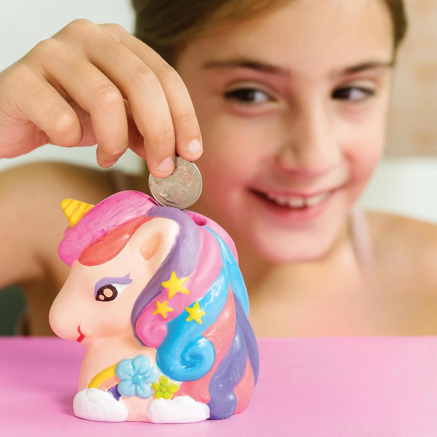 Set decora una alcancía modelo unicornio DIY