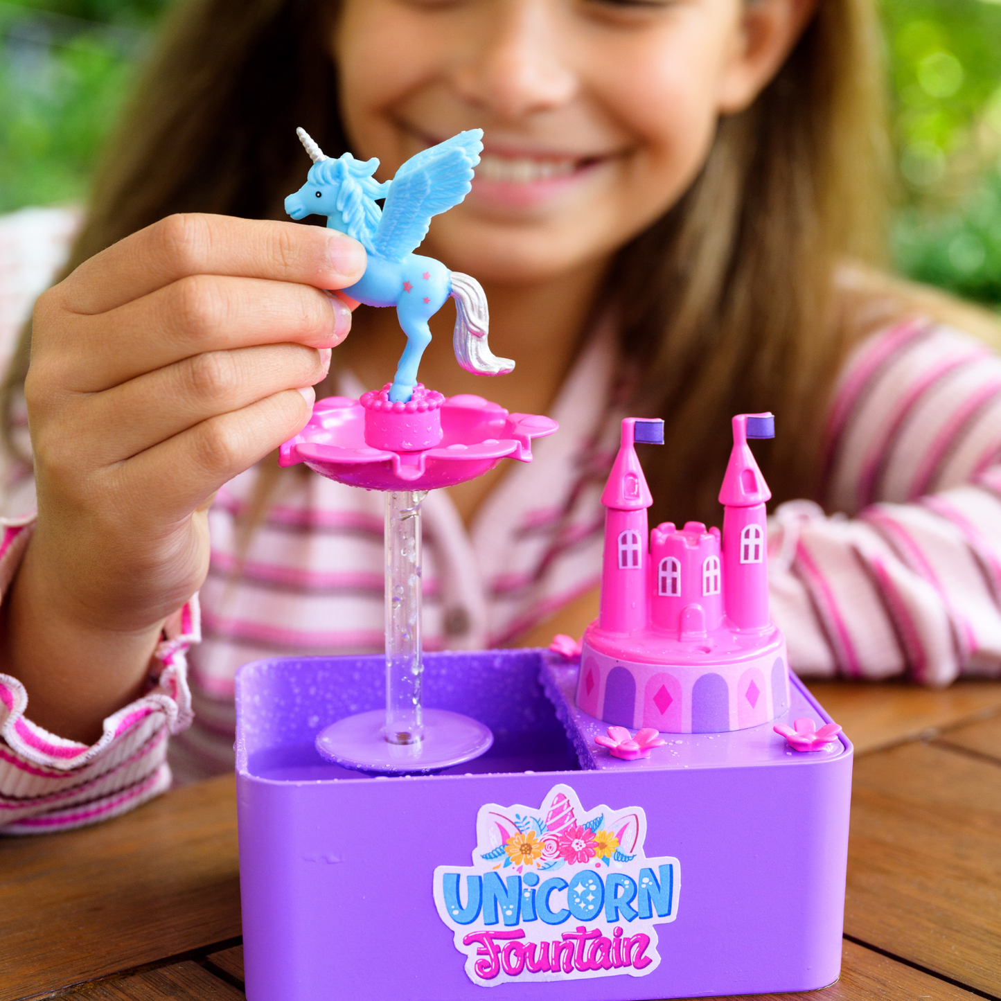 Set de ciencia crea una fuente de agua modelo unicornios