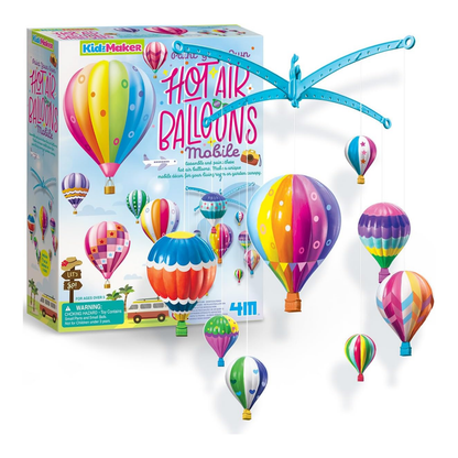 Set crea un móbil modelo globos aerostáticos DIY