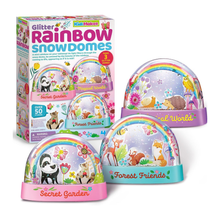 Set crea y decora domos de nieve modelo arcoiris brillante DIY