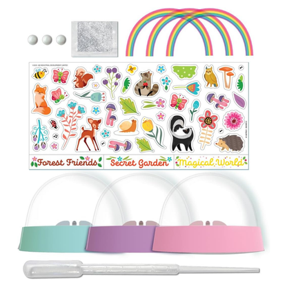 Set crea y decora domos de nieve modelo arcoiris brillante DIY