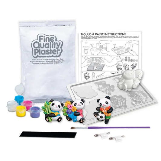 Moldea y pinta figuras modelo osos panda