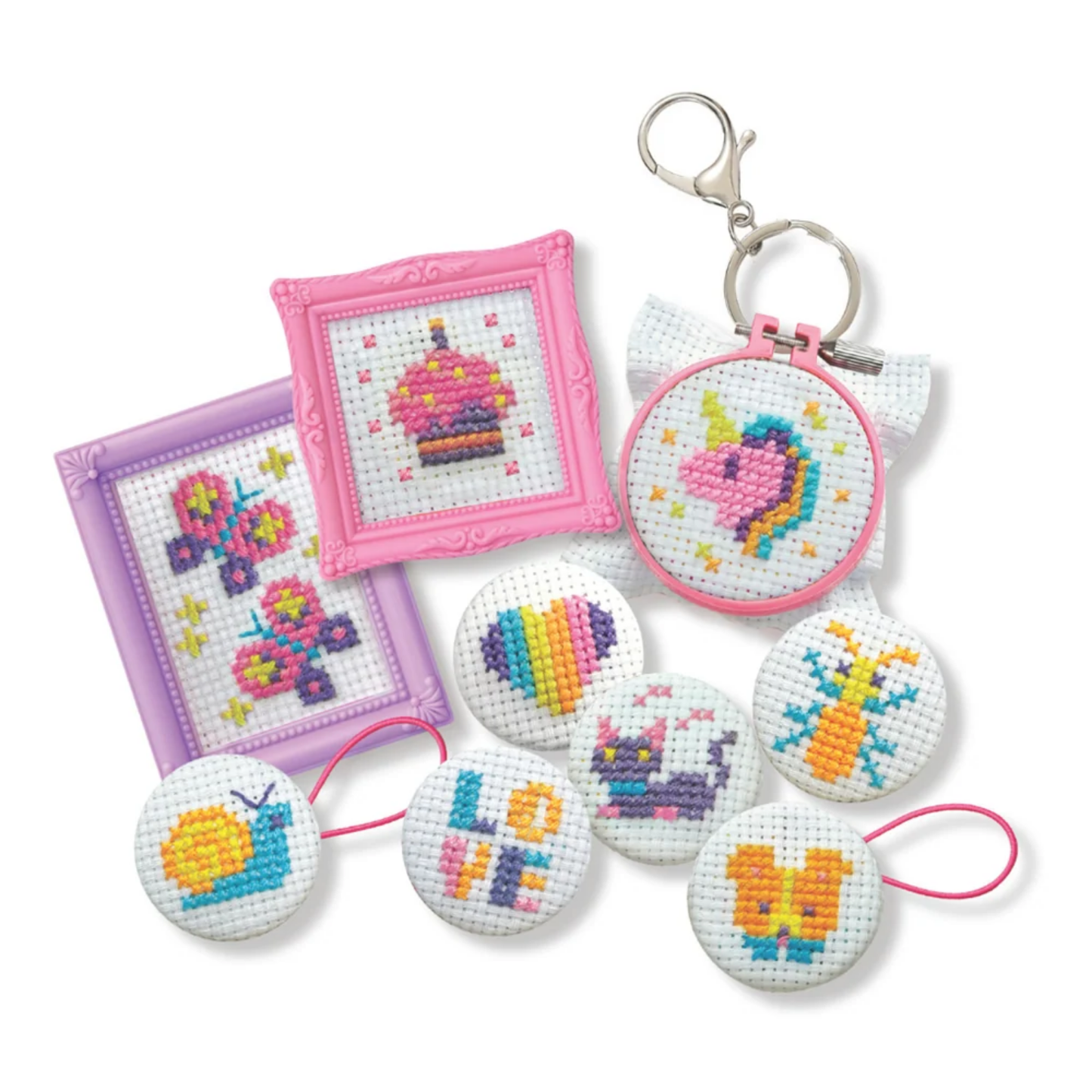 Set aprende a bordar punto cruz mini