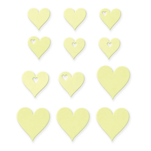 Corazones mini brilla en la oscuridad 12 unidades