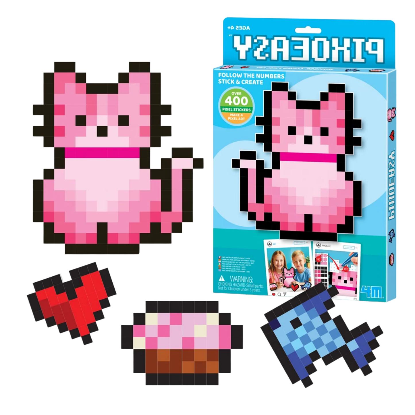 Set crea figuras con stickers modelo gato Pixoeasy