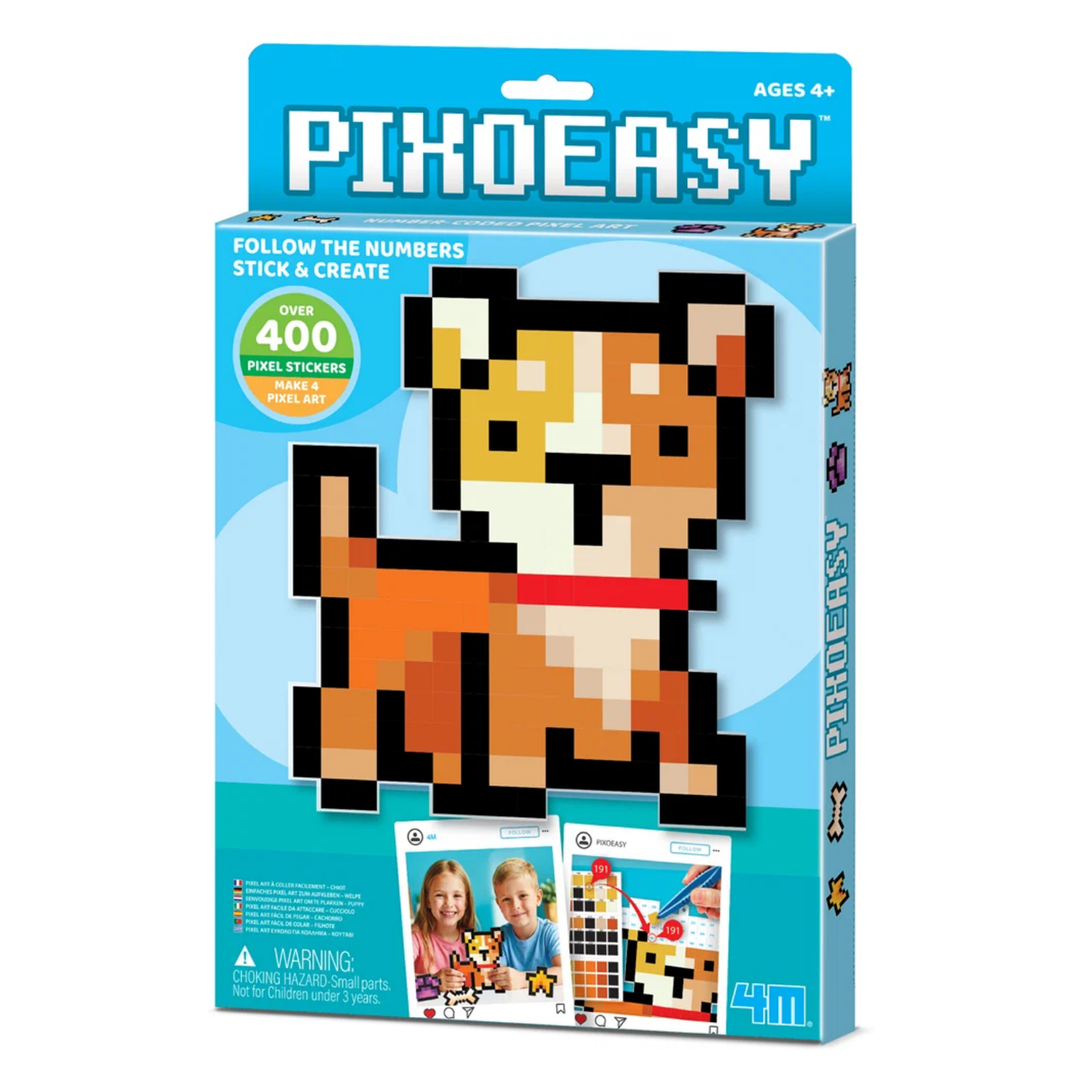 Set crea figuras con stickers modelo perro Pixoeasy
