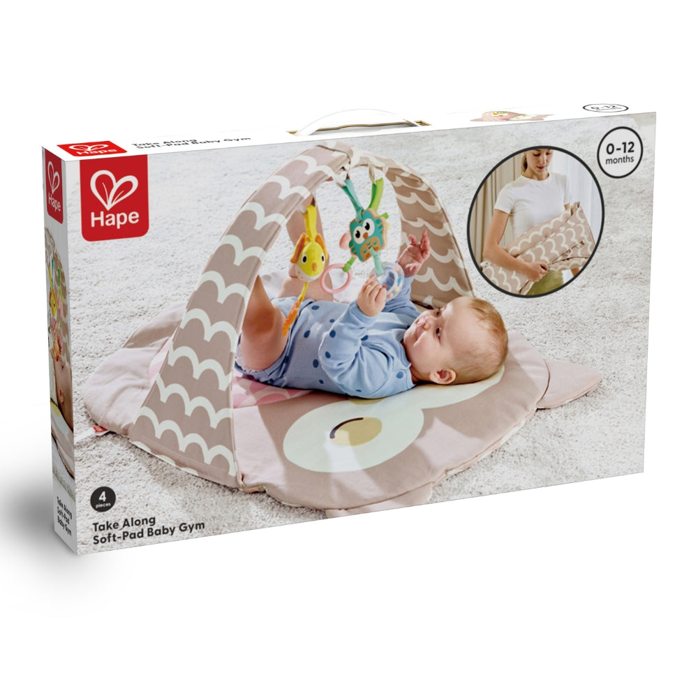 Gimnasio suave para bebés portátil modelo búho