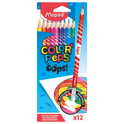 Maped colores largos borrables 12 unidades